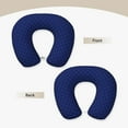 thumbnail image 3 of Disketp Navy Blue Travel Pillow Memory Foam Neck Pillow Support Pillow for Camping, Sleeping Rest Cushion Airplane Pillow, 3 of 8