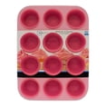 thumbnail image 1 of Molde Mainstays de Acero Inoxidable Rosa 12 Cupcakes, 1 of 4