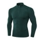 thumbnail image 2 of Qarigey Ropa interior térmica para hombre, camisetas deportivas de invierno de alta elasticidad para hombre, jersey largo con cremallera para Camisetas Verde oscuro Qarigey AP013564-08, 2 of 6