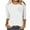 White, variant on Diufon Womens 3/4 Sleeve Tops Casual Loose Pocket Crewneck T Shirts Solid Color Basic Tops Dressy Tunic Blouse