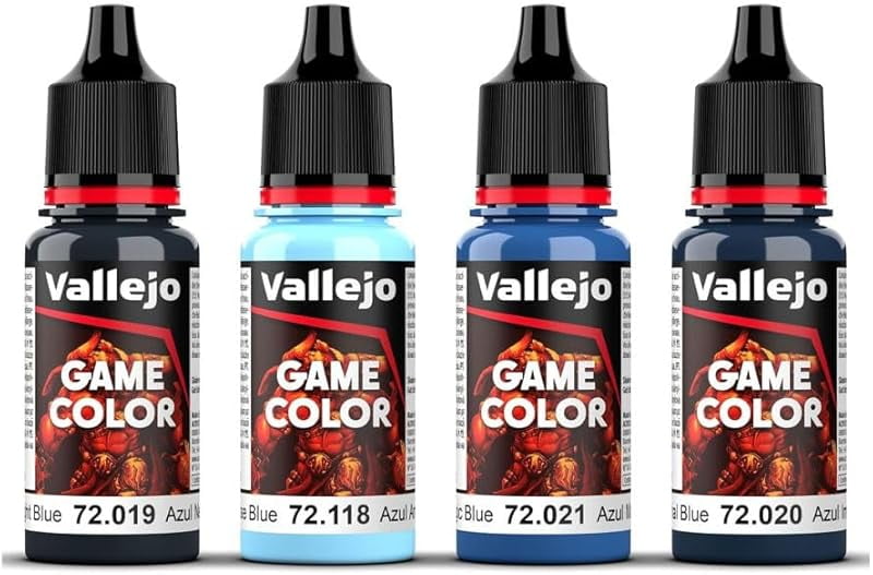 Vallejo Game Color Blue Color Set ,Professional Miniature Painting Set ,4×18ml