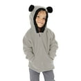 thumbnail image 1 of FAOWME Sweat à Capuche Chaud pour Enfants Garçons Filles Automne Hiver Gris 3-4 Ans, 1 of 5