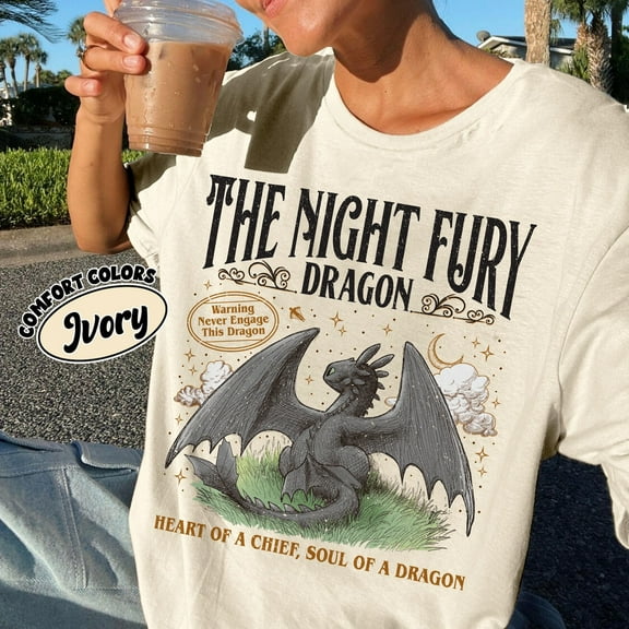 The Night Fury Dragon HTTYD Comfort Colors Shirt, Dragon Trainer T Shirt, How To Train Dragon Movie Inspired Tee, Gift For Dragon Lovers