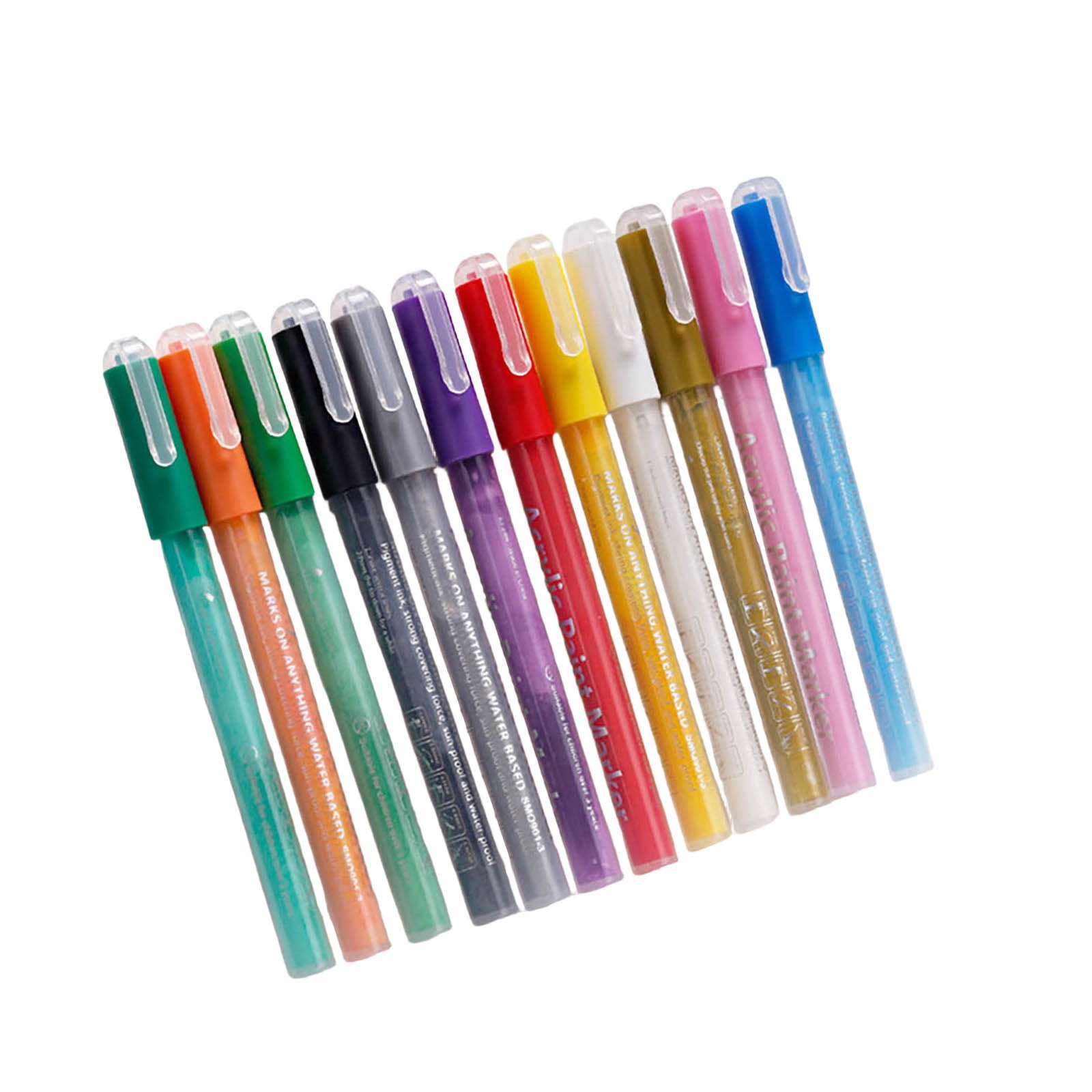 36 PC Nail Art Pens Set, Quick Dry Nail Art Markers Acrylic Paint Pens Kit, for Graffiti Dotting Drawing Painting Nail Point, Decoration Nail DIY Polish Pens(D)