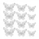thumbnail image 1 of 2x12 Piezas Decoración De Pared De Mariposa Hueca 3D 3 Tamaños Para Sofás, Escritorio, Ventana Plateado, 1 of 8
