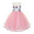thumbnail image 1 of KAWELL Robe Fleurie Unicorn pour Filles Robe de Princesse Élégante Robe de Fête d'Anniversaire 2-8 Ans, 1 of 6