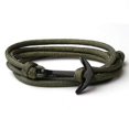 thumbnail image 1 of Pulsera de hombre Pulsera de ancla de aleación negra Cadena de cuerda de nailon multicapa P,11, 1 of 5