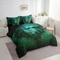 thumbnail image 3 of Manfei Halloween Spider Webs 7-Piece Twin Bedding Sets,Retro Flower Floral Bedding Comforter Set,Green Gothic Style Sheet Sets For Girl Kids,Ultra Soft Home Decor Reversible, 3 of 8