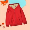 thumbnail image 6 of Byoo Toddler Boys Hoodie Lined Solid Color Full Zip Long Sleeve Hooded Sweatshirt Children Thick Casual Warm Top, 6 of 8