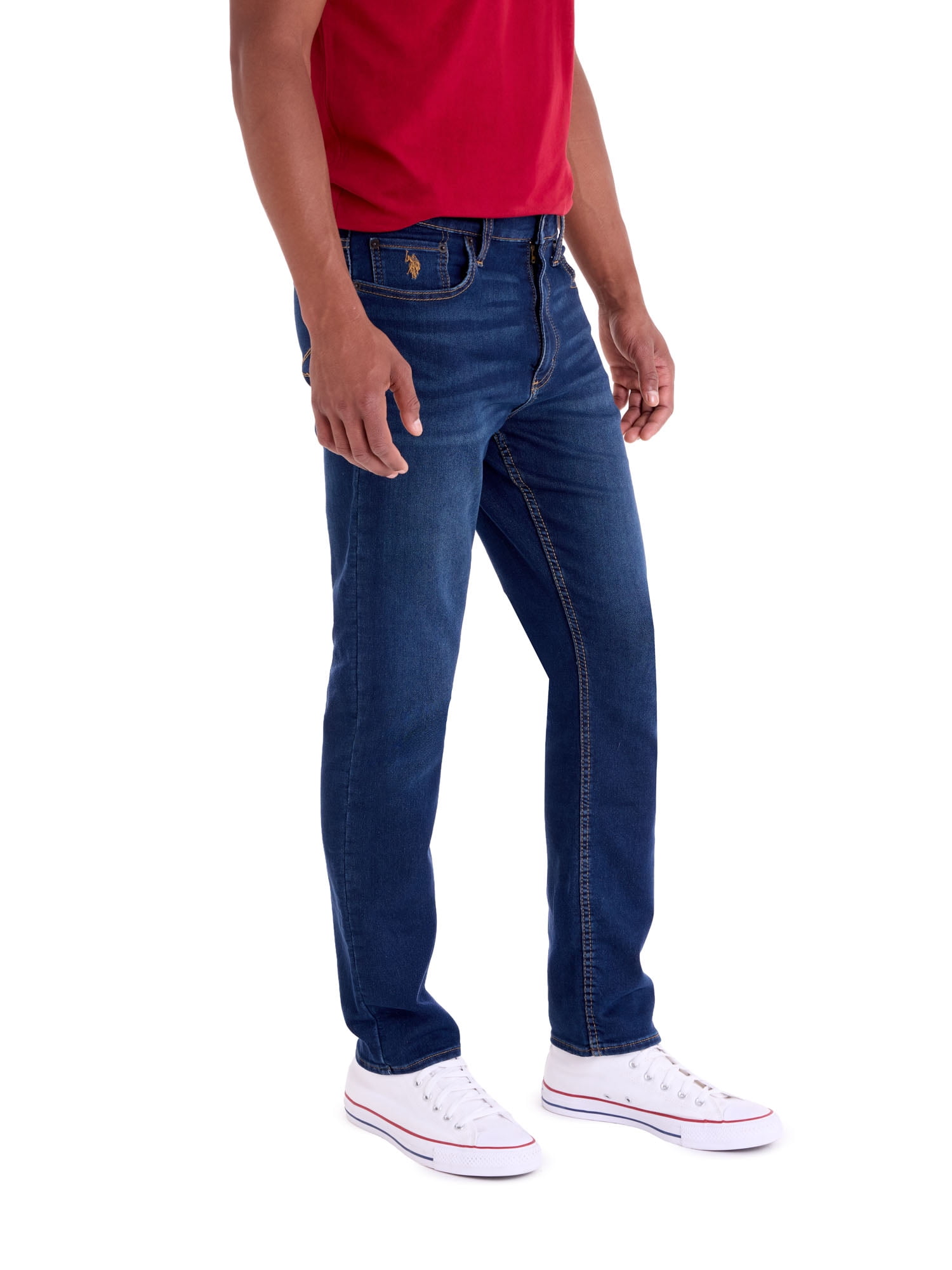 U.S. Polo Assn. Men's Slim Straight Knit Denim Jean