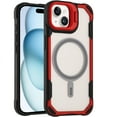 thumbnail image 5 of XPM for Apple iPhone 16 (6.1") Phone Case, Magnetic Circle Hybrid with Camera Stand, Compatible with MagSafe, Shockproof Protective Cover for iPhone 16 (Red), 5 of 9