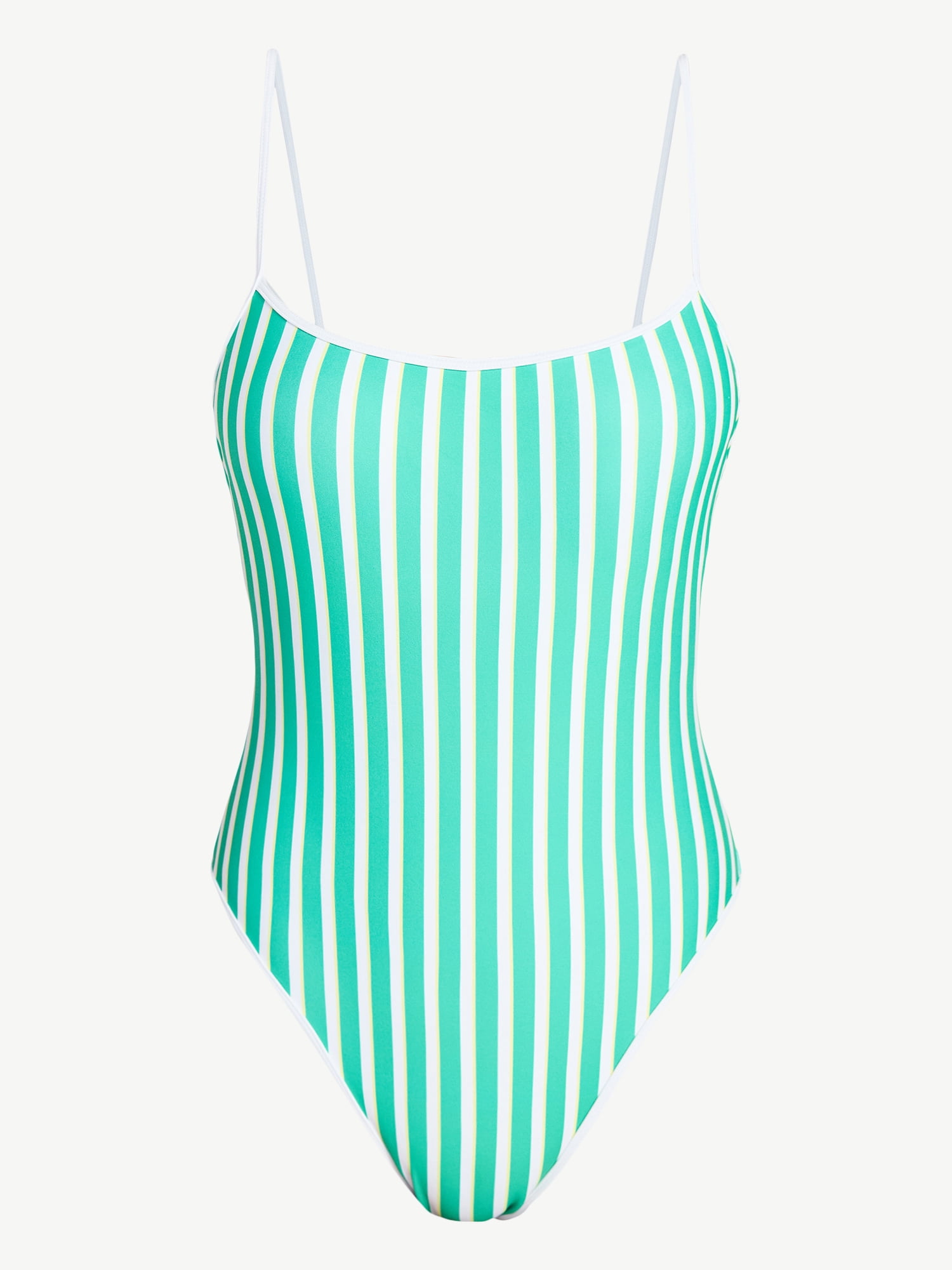 No Boundaries Sporty Stripe One-Piece Swimsuit, Women’s XXS-XXL