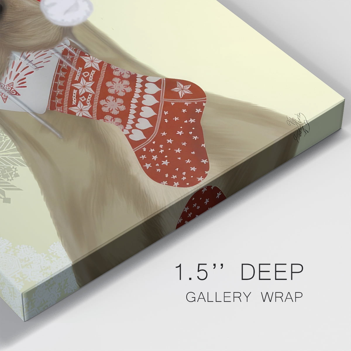 Christmas Drooly Christmas Dane- Gallery Wrapped Canvas