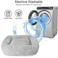 thumbnail image 7 of SENNAUX Rectangle Plush Pet Bed Calming Bed for Dogs Cats Kennel Cuddler Crate Cushion Mat, 7 of 7