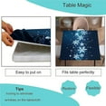 thumbnail image 3 of Festival Square Elastic Tablecloth, Blue and White Snowflake Pattern Printed on Polyester Bridge Table Covers, Perfect for Parties & Celebrations, Fit for 36" x 36" Square Tables, 3 of 4