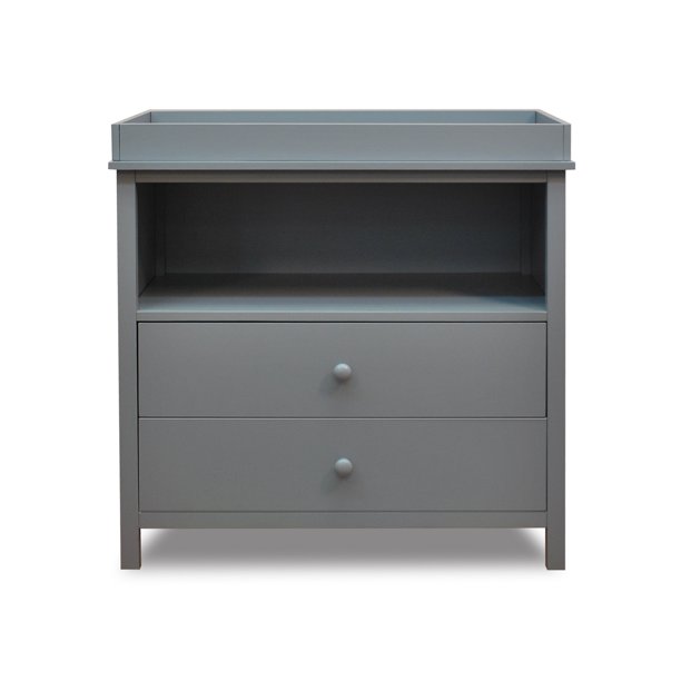 Athena Amber 2Drawer Changing Table Dresser, Gray