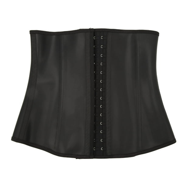 Corsé deportivo de látex para mujer, moldeador de cintura bajo el busto, control de abdomen, 4 filas de ganchos, talla L