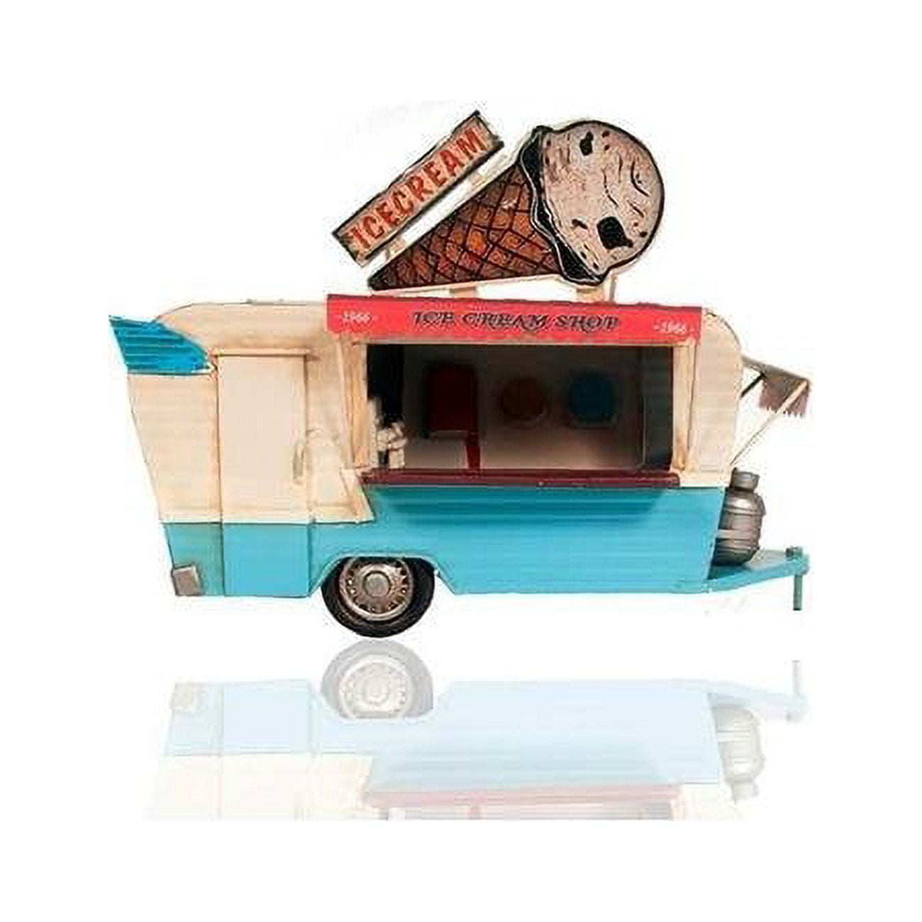 Old Modern Handicrafts AR010 1966 Icecream Trailer Metal Handmade