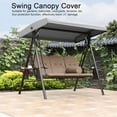 thumbnail image 2 of DEBGFS Swing Canopy Replacement  75”x47” Outdoor Swing Porch Canopy Top Cover Waterproof Swing Chair Awning for 2-3 Seater Patio Swing Garden (Grey),Grey, 2 of 9