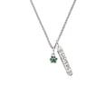 thumbnail image 2 of Delight Jewelry Silvertone Mini Translucent Green Paw Silvertone Sisters Best Friends Forever Bar Charm Necklace, 23", 2 of 4