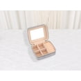 thumbnail image 6 of REGALWOVEN Travel Jewelry Box with Mirror for Women Girls Birthday Gifts, Portable Velvet Jewelry Organizer Case Gray 4*3.5*2in, 6 of 7