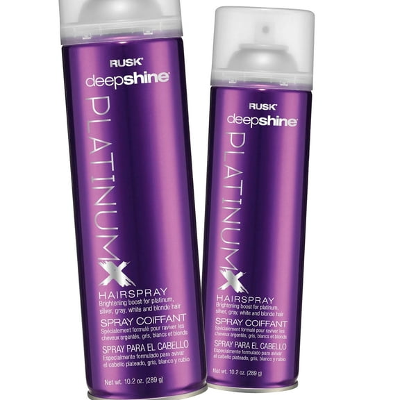 Rusk Deepshine PlatinumX Hairspray 10.2 oz - Pack of 2