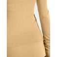 thumbnail image 4 of J. METHOD Women's Snap Button Cardigan Long Sleeve Knit Ribbed Sweater NEWJ181 Khaki M, 4 of 5