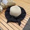 thumbnail image 6 of Vinyl New Sunshade Wide Brim Solid Color UV Protection Bucket Hat Panama Cap Summer Hat Sun Hat BEIGE, 6 of 8