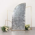 thumbnail image 4 of Efavormart 7ft Silver Big Payette Sequin Chiara Backdrop Stand Cover For Half Moon Wedding Arch Stand, 4 of 5