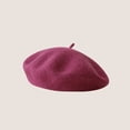 thumbnail image 1 of LinYooLi Hot Selling Autumn And Winter Wool Beret For Girls, Artistic And Retro, Versatile Korean Version Painter Hat, English Solid Color Felt Hat, 1 of 9
