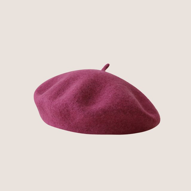 LinYooLi Hot Selling Autumn And Winter Wool Beret For Girls, Artistic And Retro, Versatile Korean Version Painter Hat, English Solid Color Felt Hat