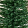 thumbnail image 2 of HOMCOM 7' Artificial Pencil Christmas Tree, Slim Xmas Tree with 499 Realistic Branch Tips and Plastic Stand, Green, 2 of 4