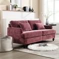 thumbnail image 4 of 2-Seat Chenille Loveseat with Solid Wood Frame and Removable Cushions - Ideal for Living Room, Bedroom or Small Spaces, 4 of 6