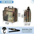 thumbnail image 3 of Zipper Binder with Shoulder Strap 2 inch 3 Ring Waterproof File Folder Organizer Bag 500 Sheet Black Cat with Green Eyes, 3 of 8