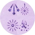 thumbnail image 1 of Ahgly Company Machine Washable Indoor Square Transitional Bright Lilac Purple Area Rugs, 3' Square, 1 of 7