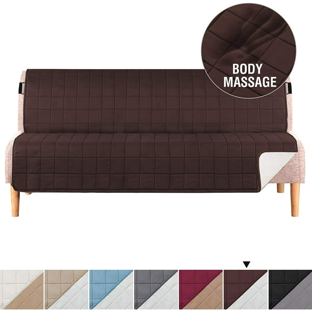 Reversible Futon Slipcover Futon Covers For Living Room Futon Slipcover Width Up To 70 Futon Couch Furniture Cover Futons Slip Cover Throw For Pets Kids Brown Beige Futon Walmart Com Walmart Com