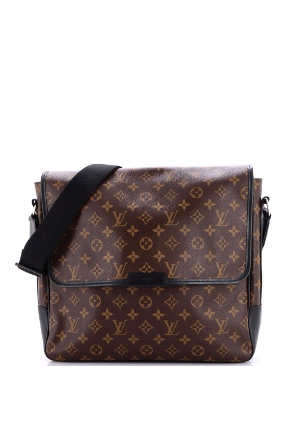 Pre-Owned Bass Messenger Bag Macassar Monogram Canvas GM By Rebag