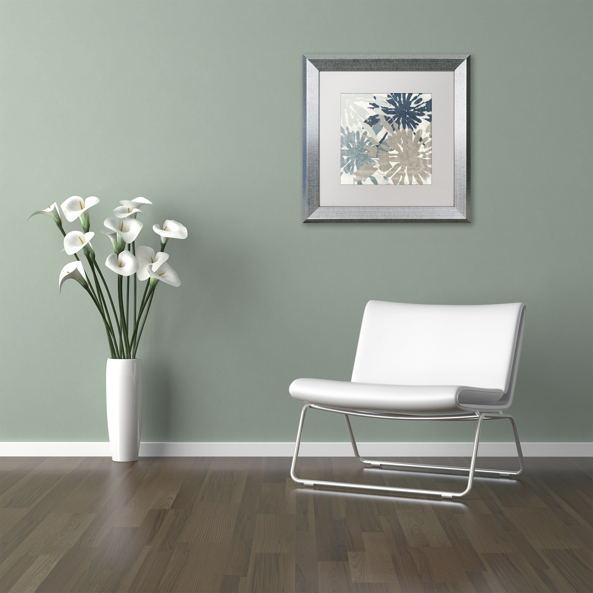 Trademark Fine Art "Beach Curry IV" Canvas Art by Color Bakery, White Matte, Silver Frame