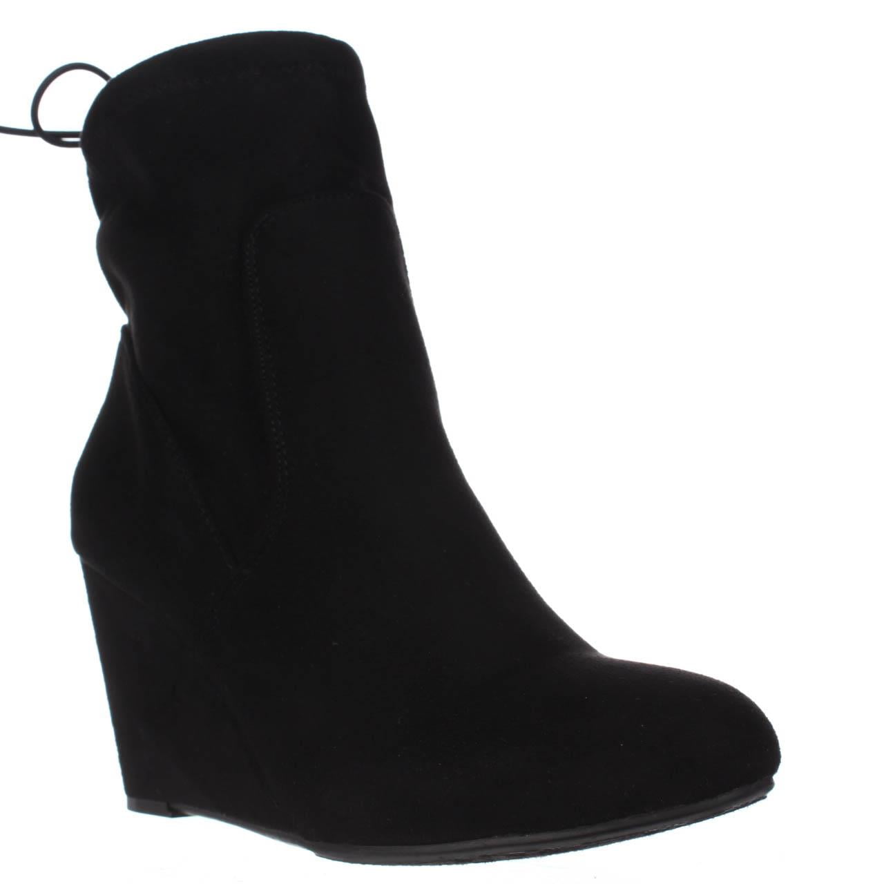 chinese laundry black wedge boots