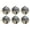 Silver, variant on Haute Decor Jingle Bell Ball Ornaments, 3.35-inch Diameter, 6-Pack (Silver)