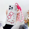 thumbnail image 3 of Funda de Hello Kitty con soporte para correa de muñeca para Motorola Moto, E13, E22, E40, 20, 30, E7Power Edge, 30, X30, 20 S, 40 Pro lite, 3 of 5