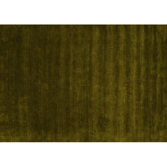 Ahgly Company Machine Washable Indoor Rectangle Abstract Yellow Contemporary Area Rugs, 2' x 3'