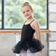 thumbnail image 3 of Sonducket Traje de correa de Ballet de Color sólido para niña, mono de actuación de práctica de baile para niños con , ropa, regalo de Vestidos Negro 130cm, 3 of 6
