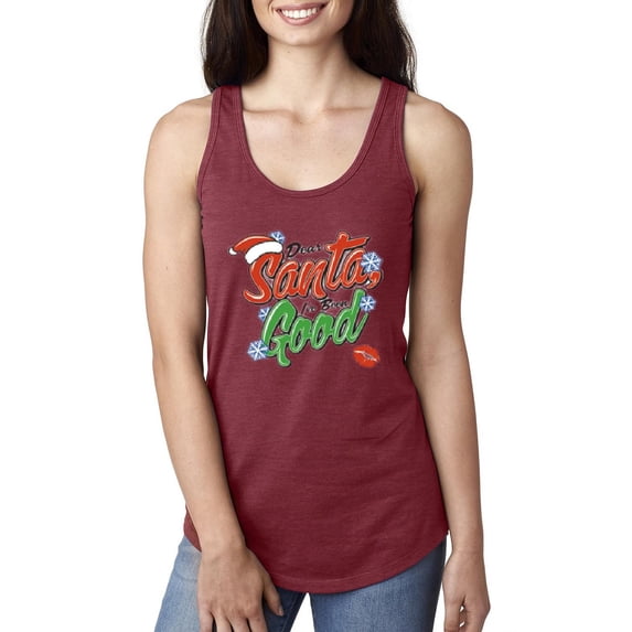 NIB - Women's Racerback Tank Top - Christmas Dear Santa