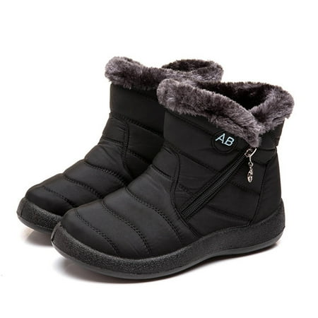 

Winter Plus Size Women S Boots Thickened And Fleece Ankle Boots Black 42 Women S Cold Weather Boots Plush Lined Waterproof Winter Boots