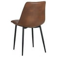 thumbnail image 4 of Sunpan Drew 18" Modern Faux Leather Dining Chair in Black-Brown, 4 of 7
