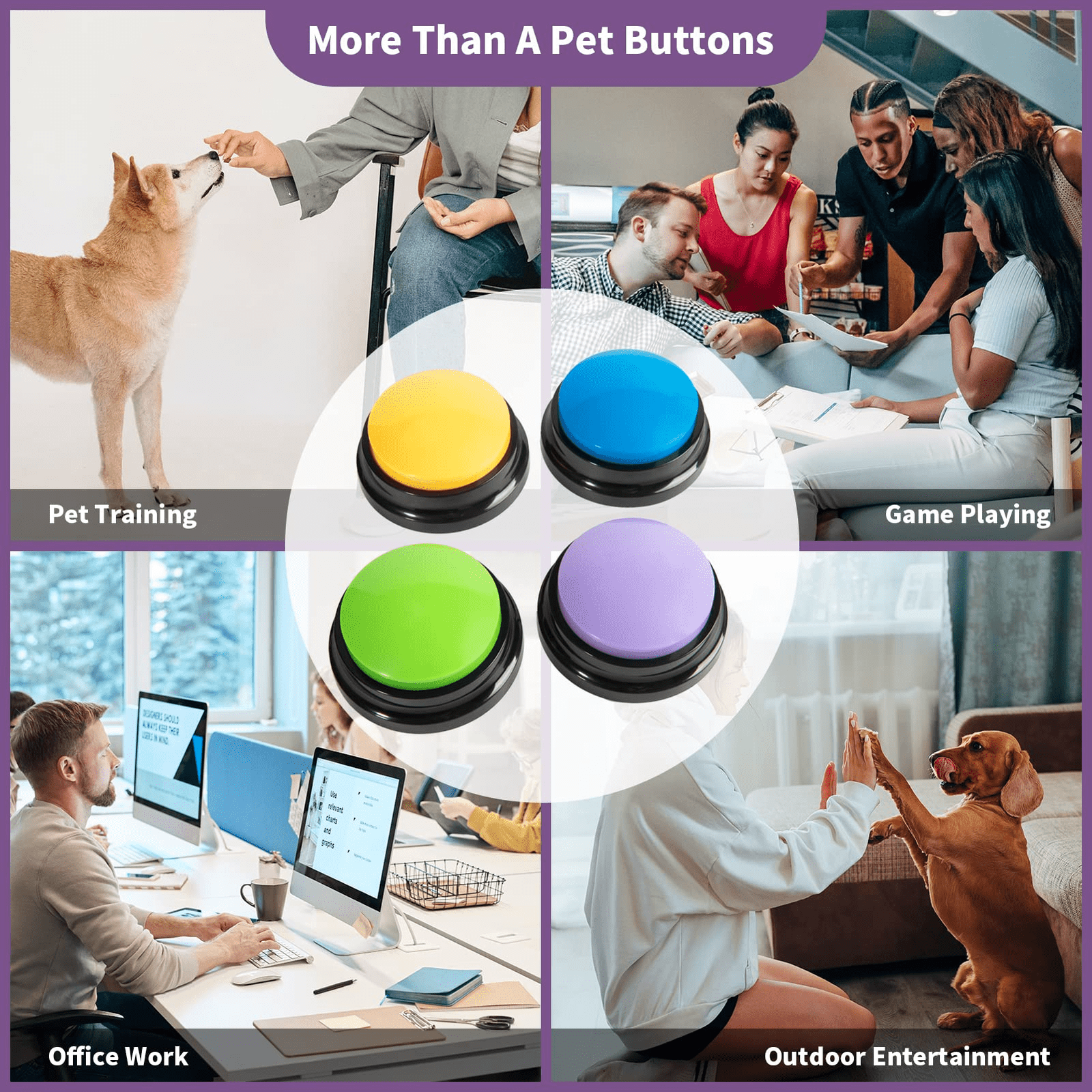 Recordable Dog Training Buttons Pet Talking Toys Pet Interac - Inspire  Uplift