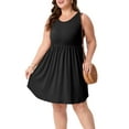 thumbnail image 4 of Cueply Plus Size Summer Dresses for Curvy Women Casual Sleeveless Crew Neck Loose Womens Midi Dresses, 4 of 9