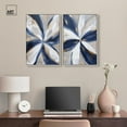 thumbnail image 2 of Blue Blossom Set Canvas Set of 2 Luxe Abstract Sets by Art Remedy, Silver Frame, 16 x 24, 2 of 6