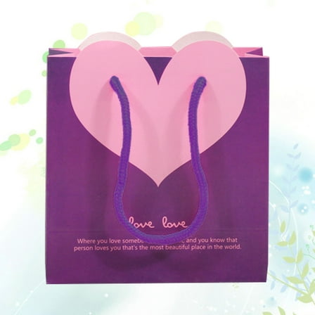 KALLORY 1Pcs Cardboard Paper present Bags For Women Happy Birthday Party Favor Bag With Handles